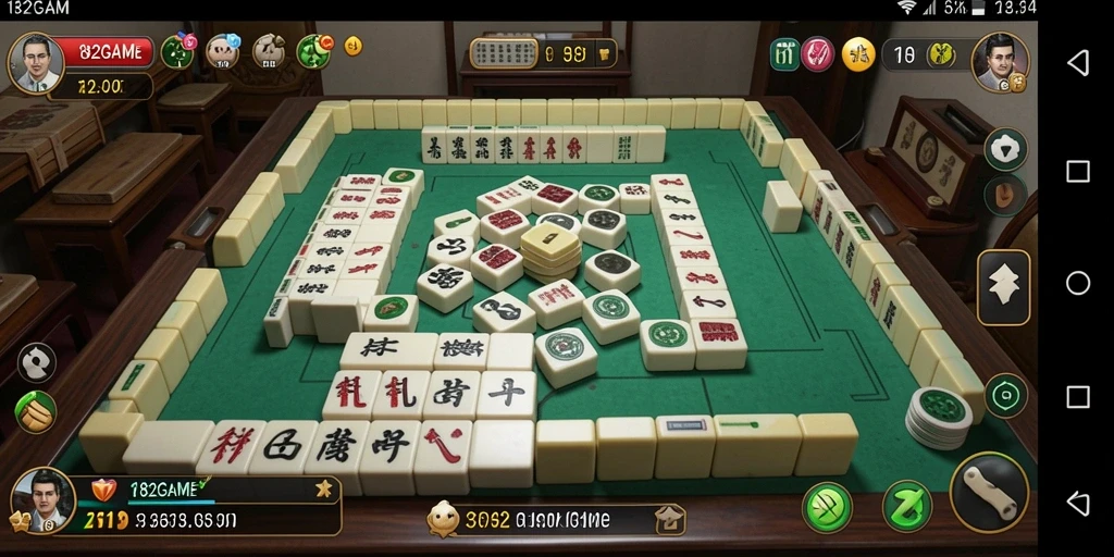 Tampilan gameplay 182GAME yang seru dan menampilkan Mahjong.
