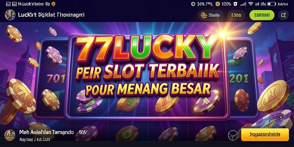 Screenshot gameplay 777LUCKY menampilkan mesin Slot dengan grafis memukau.