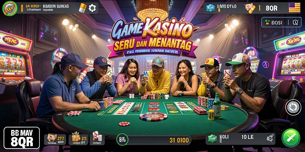 Screenshot gameplay utama 8QR yang menampilkan serunya bertaruh di Kasino.