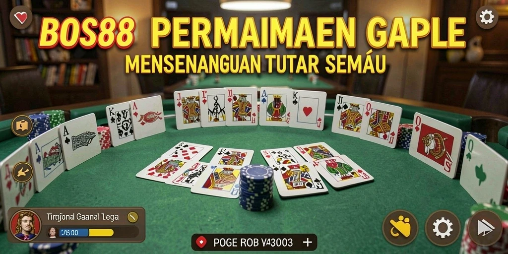 Tangkapan layar gameplay Gaple BOS88 yang seru dan interaktif.