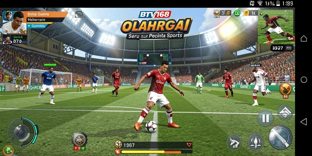 Tampilan gameplay seru BTV168 menampilkan aksi olahraga yang mendebarkan.