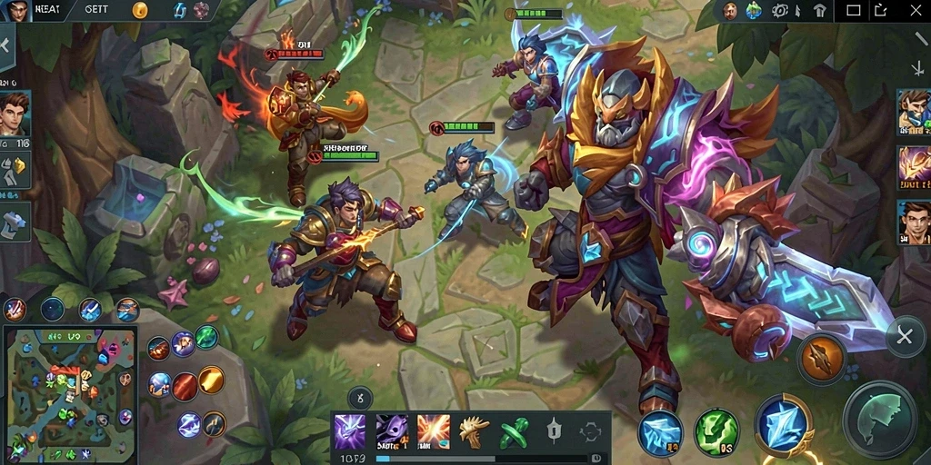 Screenshot gameplay menampilkan aksi perang tim dalam DIREKTURTOTO.