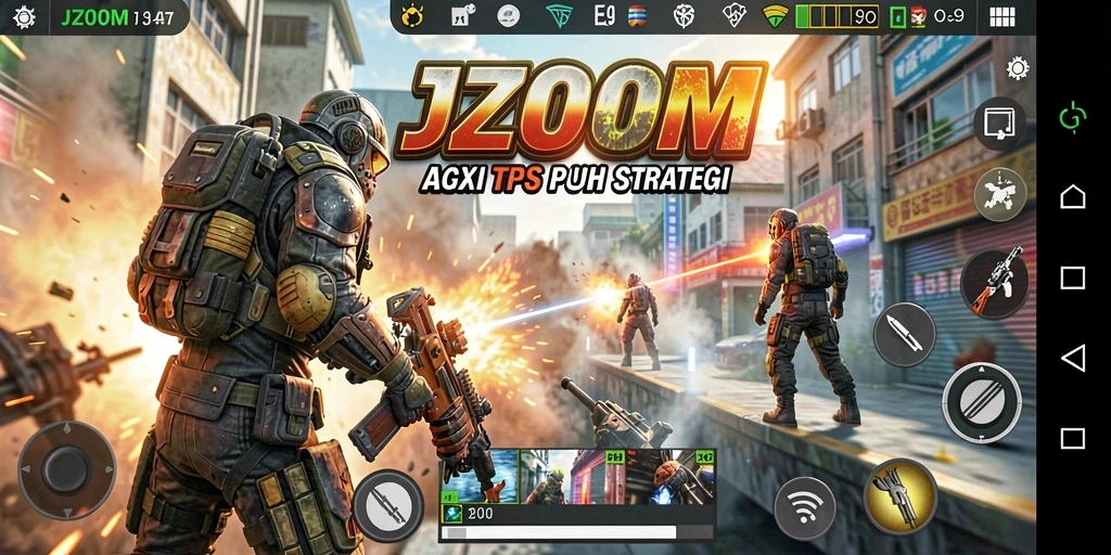 Tampilan gameplay J200M yang menegangkan dan penuh aksi.