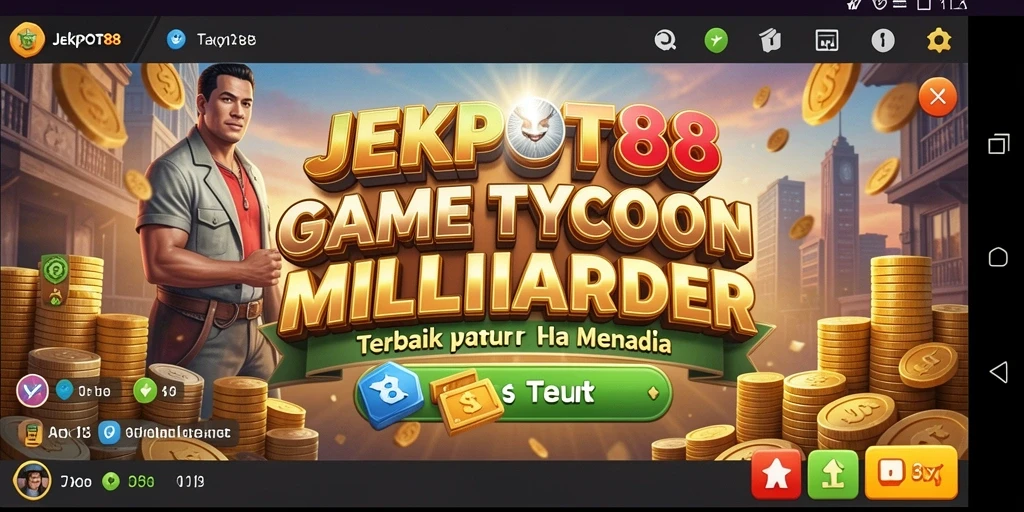 Tangkapan layar utama JEKPOT88 yang menunjukkan gameplay Tycoon yang seru.