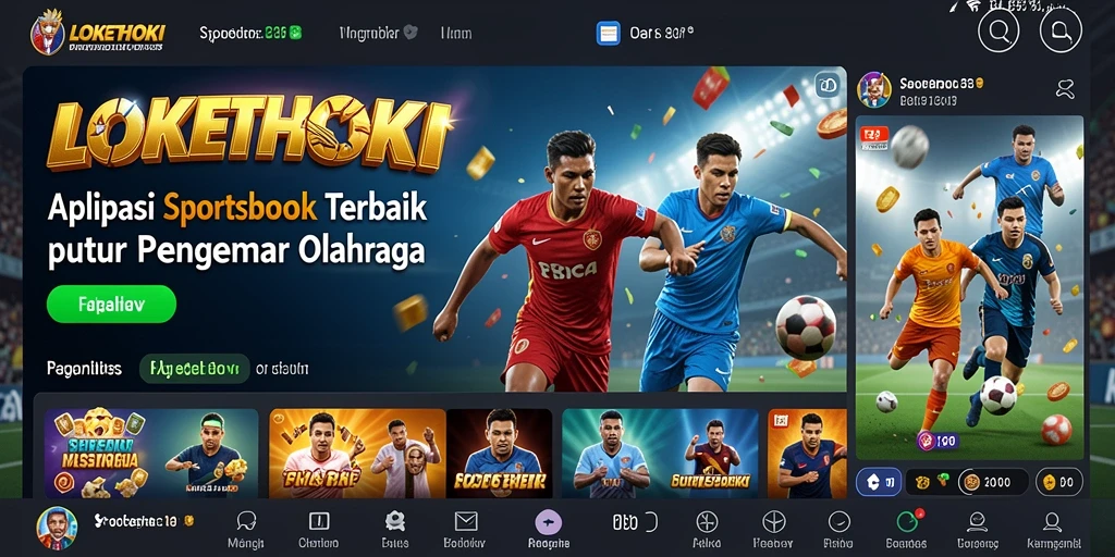 Screenshot menampilkan antarmuka permainan taruhan olahraga yang interaktif.