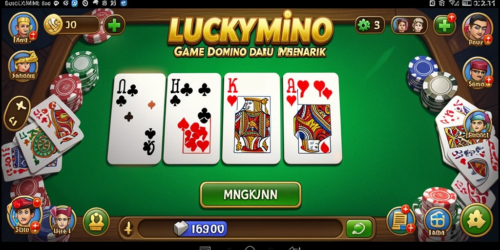 Tampilan gameplay seru di LUCKYMINO dengan Domino.