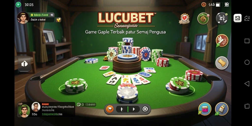 Tampilan gameplay Gaple yang seru dan interaktif di LUCUBET.