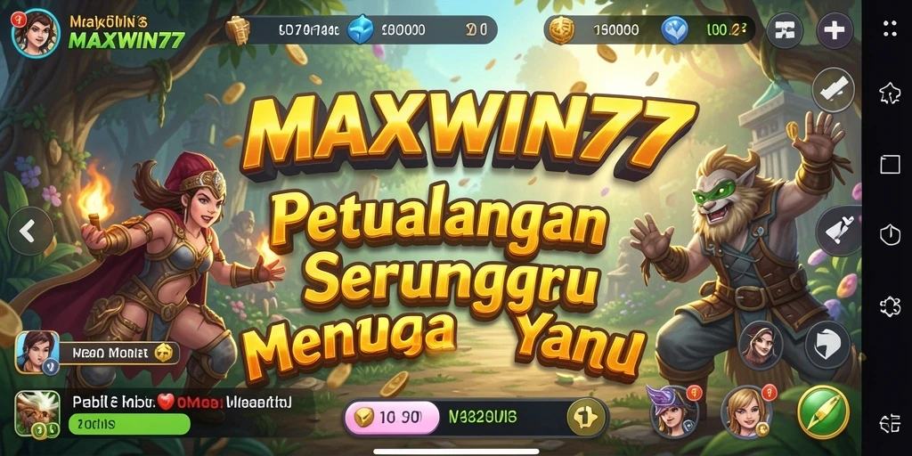 Screenshot utama MAXWIN77 menunjukkan gameplay seru dan grafis menawan.