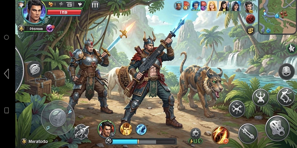 Tampilan menarik dari gameplay MERAHTOTO yang menampilkan pertarungan epik antar pemain.