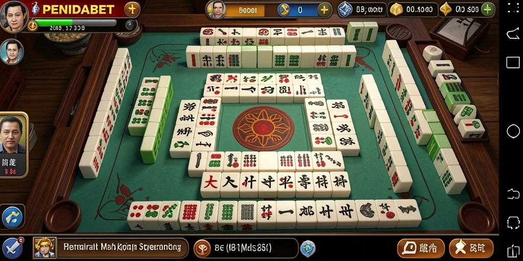 Tampilan gameplay menarik dari PENIDABET yang menunjukkan keseruan Mahjong.