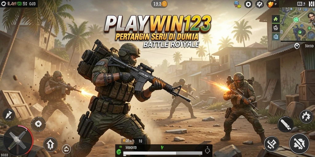 Screenshot gameplay dari pertarungan seru di PLAYWIN123.