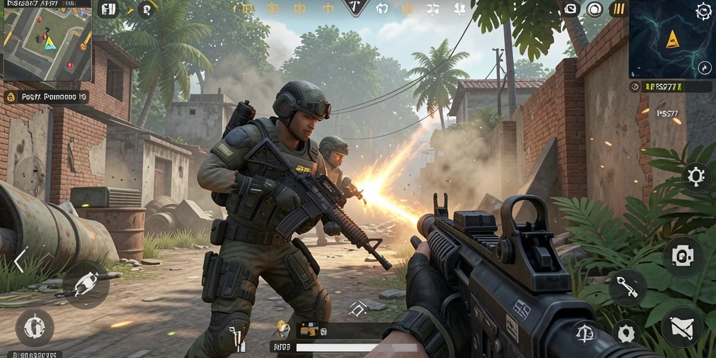 Tampilan seru dari gameplay PSG77 dengan aksi pertempuran dinamis.