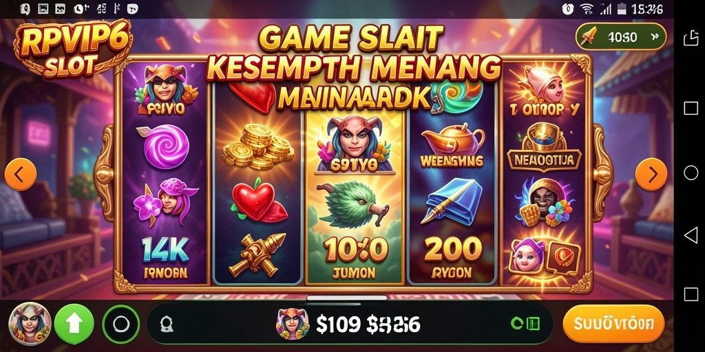 Screenshot gameplay RPVIP6 yang menampilkan serunya permainan Slot.