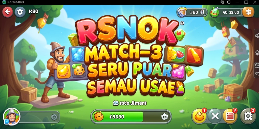 Tampilan gameplay RSNOK dengan tantangan Match-3 yang mengasyikkan.