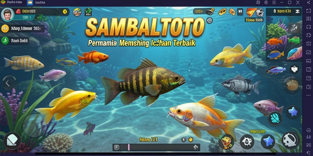 Screenshot gameplay <strong>SAMBALTOTO</strong> menampilkan aksi memancing yang seru.