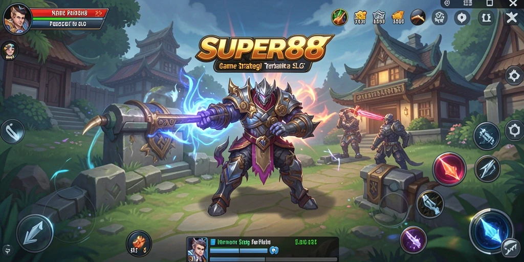 Menampilkan aksi strategi seru dalam gameplay SUPER88.