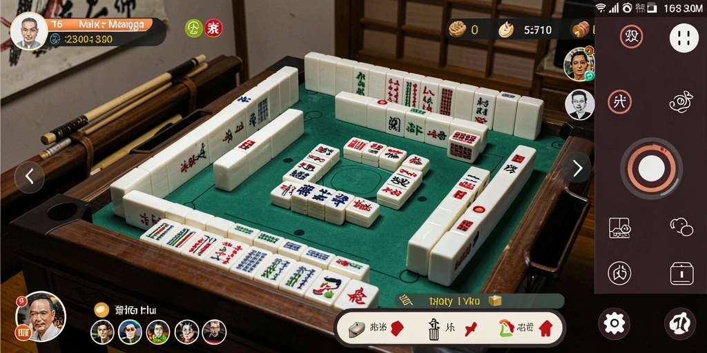 Tampak layar permainan T6 dengan gameplay Mahjong yang seru.