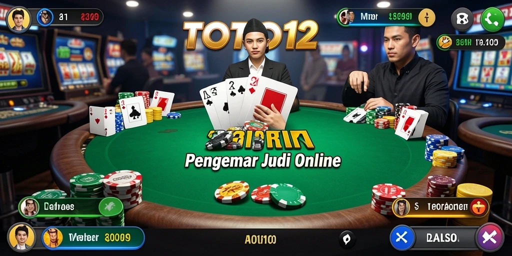 Tangkapan layar dari gameplay Poker yang menarik di TOTO12.