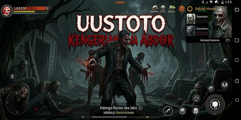 Tangkapan layar UUSTOTO menampilkan suasana gameplay yang mencekam dan horor.