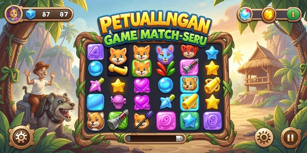 Tangkapan layar gameplay V87 dengan berbagai kombinasi warna.