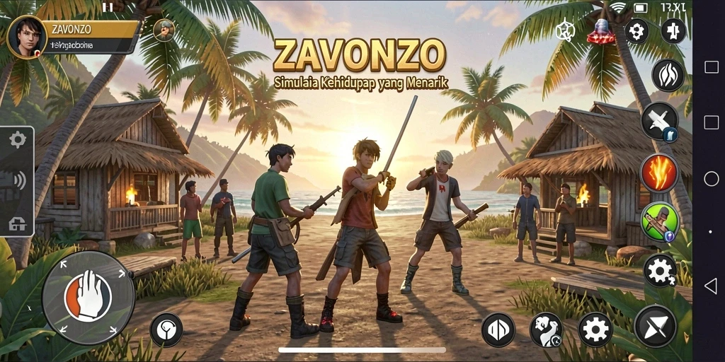 Gameplay menarik dalam simulasi ZAVONZO yang interaktif.